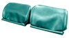 HC66GA00014420G 66 GM A-BODY BENCH SEAT HEADREST COVERS - TURQUOISE - image 1