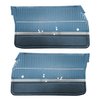 DO68GUS0011329G 68 CUTLASS S/442 SPORTS COUPE DOOR PANELS - DK BLUE/LTBLUE - image 1