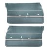 DO68GUS0011333G 68 CUTLASS S/442 SPORTS COUPE DOOR PANELS - TEAL BLUE - image 1