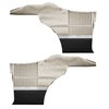 DO68GUS0046201G 68 CUTLASS S/442 HOLIDAY COUPE REAR PANELS - MET PARCH/BLACK - image 1