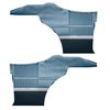 DO68GUS0046326G 69 CUTLASS S/442 HOLIDAY COUPE REAR PANELS - MET BLUE/DK BLUE - image 1