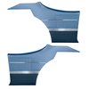 DO68GUS0046329G-PA 68 CUTLASS S/442 HOLIDAY COUPE REAR PNL ASMBLY-MET BLUE/DK BL - image 1