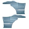 DO68GUS0046333G 68 CUTLASS S/442 HOLIDAY COUPE REAR PANELS - TEAL BLUE - image 1