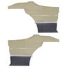 DO68GUS0047241G 69 CUTLASS S/442 SPORTS COUPE REAR PANELS - PARCHMENT/BLACK - image 1