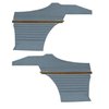 DO70GUS0047310G 70 CUTLASS S/442 SPORTS COUPE REAR PANELS - LT METALLIC BLUE - image 1
