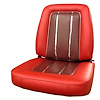 AA64CV00010502 64 VALIANT SIGNET BUCKETS - DK RED/RED W/ SLVR TINSEL - image 1