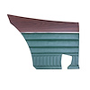 DO74CLVW070360F4 74 DUSTER/DART SPORT FASTBACK REAR PANELS - LAGOON BLUE - image 1