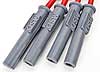 Red 2-in-1 Universal 8.5mm Spark Plug Wire Set 4-Cylinder - image 2