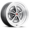 LW50-50754B Magnum 500 Wheel [Size: 15"x7"] Charcoal/Machined Finish - image 1