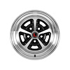 LW50-50757A Magnum 500 Wheel [Size: 15"x7"] Gloss Black/Machined Finish - image 1