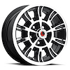 LW66-50754A GT6 Wheel [Size: 15"x7"] Gloss Black/Machined Finish - image 1