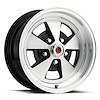 LW67-50754A Flat 5 Wheel [Size: 15"x7"] Gloss Black/Machined Finish - image 1