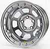Silver IMCA D-Hole Beadlock Wheel Size: 15" x 8" - image 1