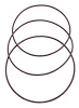120 6 in. Filter Replacement O-Ring Kit, Viton, Chemical Resistant, Fits All 6 in. See-Through Filter Assemblies
