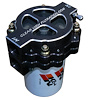 400-115-B 4 in. Screw-On Black-Out Filter, #12 Ports, 115 Micron Element, Dual Filtration, For Up To 50 Weight Oil