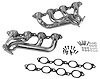 Shorty Exhaust Headers 2014-2018 GM Silverado/Sierra Pickup Truck 5.3L/6.2L V8 - Polished Silver Ceramic Finish