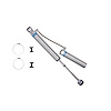 25-270198 B8 5160 Shock Absorber; 2004-2015 Nissan Titan; Rear - image 1