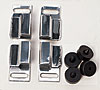 Aluminum Mounting Brackets for 13" & 16" Electric Fan on 16" Tall Crossflow Radiator Polished Finish - image 1