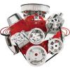 Premium Tru Trac Serpentine System Big Block Chevy with Power Steering, without A/C - Polished Finish - image 1