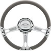 14" Steering Wheel "Boost" pattern - Polished - image 1