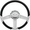 14" Steering Wheel "Throttle" pattern - Polished - image 1
