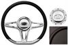 Aluminum D-Shaped Collection 14 in. "Victory" Series Steering Wheel Kit