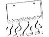 Billet License Plate Frame Flame slim line - image 1