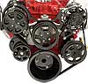 SB-Chevy Tru Trac Serpentine Belt System with Power Steering, with A/C Black Anodized Finish - image 3