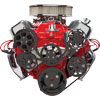 BB-Chevy Tru Trac Serpentine Belt System with Power Steering, with A/C Black Anodized Finish - image 1