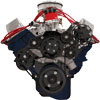 BB-Ford Tru Trac Serpentine Systems with Manual Steering, without A/C Black Anodized Finish - image 1