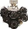 Pontiac 325-455 Tru Trac Serpentine Belt System with Power Steering, with A/C Black Anodized Finish - image 1