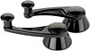 Ball Milled Billet Vent Window Cranks Black Anodized Finish - image 1