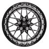 REDLINE Single-Beadlock Front Wheel, Fits Gen-6 Ford Mustang (S550), Size: 17" x 10", Bolt Pattern: 5" x 4.50" [Black] - image 1