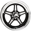 *Used* Street Lite Black Wheel Size: 15" x 3.5" Rear Spacing: 1-3/4" Bolt Circle: 5 x 4-1/2" - image 1