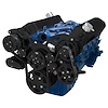 BPP302FDACPS4BK SBF 302/351W Front Accessory Drive, Full Serpentine w/ ALT, PS, WP, AC, Brackets, Bolts