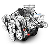 BP302RCTFK Ford Small Block Compatible 302 ci. Crate Engine w/Polished Pulley Kit [Dual/Rear Sump]