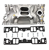 BPP350VINT Dual Plane Intake Manifold Kit for Small Block Chevy Vortec Heads [Square Bore, Natural Aluminum]