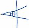 Ribbon ROLL CAGE Net 4 Point NON-SFI BLUE - image 1