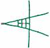 Ribbon ROLL CAGE Net 4 Point NON-SFI GREEN - image 1