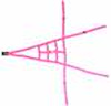 Ribbon ROLL CAGE Net 4 Point NON-SFI HOT PINK - image 1