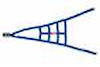 Ribbon ROLL CAGE Net 2 Point NON-SFI BLUE - image 1