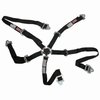 SFI 16.1 CAM-LOCK HARNESS 2 PULL DOWN Lap Belt 2 Shoulder Harness Individual FLOOR Mount 2 SINGLE Sub ALL WRAP ENDS BLACK - image 2