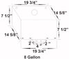 8 Gallon Drag Fuel Cell with Raised Plastic Filler Cap - image 2