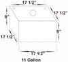 11 Gallon Economy Fuel Cell with Metal D-ring Filler Cap - image 2