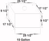 15 Gallon Economy Fuel Cell with Metal D-ring Filler Cap - image 2