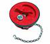 Metal/Plastic Aircraft Style Cap includes gasket & safety chain RED - image 1