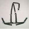 NON-SFI B&T HARNESS 2 PULL DOWN Lap Belt SNAP 2 S. H. Individual ROLL BAR Mount WRAP/BOLT RED - image 1