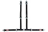 NON-SFI B&T HARNESS 2 PULL DOWN Lap Belt BOLT 2 S.H. INDIVIDUAL FLOOR Mount WRAP/BOLT BLACK - image 1