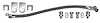 AU-0014GM DF-020 14 in. Braided Brake Line Kit for GM Calipers - image 1