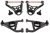 AAK311H Front Upper & Lower A-Arms for 1967-1969 GM F-Body, 1968-1974 GM X-Body w/Forward Bump Stops [Black Hammertone] - image 1